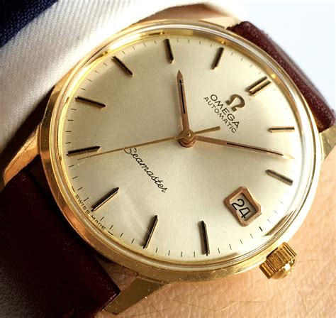 omega watch 18k|omega 18k gold watch price.